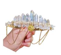 Bridal Hair Hoop Girl Birthday Party Elegant Pageant Woven Crystal Girl King Costume Headwear Halloween Headband
