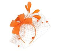 Bridal Hairpin Fashion Wedding Headdress for Long Hair | Plume and Gauze Mesh Design, Comfortable Wear, Outfit Matching, for Church Ceremony and Halloween