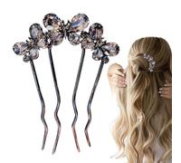 Bridal Hairs Forks - Compact Decorative Crystal Accessory for Formal, Banquet with Secure Hold Function, Twists Comb for Bridesmaids/celebrations, Gold Alloy Materials, Fashion Use
