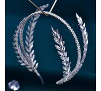 Bridal Headband Wedding Hair Accessories Alloy Leaf Headwear Bride Headpiece Pageant Headdress Hp528-S
