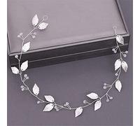 Bridal Headband Wedding Hair Accessories Pearl Crystal Headband Bridal Hair Accessories Bridal Headband Wedding Flower Headband (Silver 3 1 pcs (1 pack))