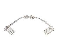 Bridal Headdress 2pcs Wedding Long Hair Combs Crystal Bendable Bride Hair Jewelry Accessories Women Hairpins Hairpieces for Women(Gold)