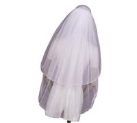 Bridal Headpiece Flexible Styling for Traditional Weddings, Cream | Delicate Tulle Fabric Coordination with Any Gown Design, Lightweight Sheer Mesh, Comfortable Wear for Long Wedding
