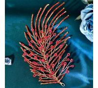 Bridal Headwear Wedding Rhinestone Headpiece Fashion Hair Jewelry S Shaped Bride Head Piece Hp188-Red