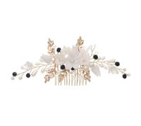 Bridal Jewelry Handmade Ceramic Flower Comb Wedding Dinner Hair Hair Headwear Crystal Pearl Hair Comb
