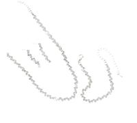 Bridal Jewelry Set Shimmering Jewelry Set with Necklace Earrings and Accessory for Bride Comfort Fit
