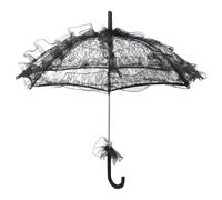 Bridal Lace Parasol, Wedding Photo Prop and Stage Performance Decoration | Black Lace Artwork, Aluminium Alloy Handle, Comfortable Hand Feeling