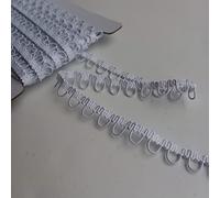 Bridal Loop Elastic Button Trim 13mm Wide - Sew-On Button Loop Tape for Dresses & Garments - Viscose with Elastane - Per Metre