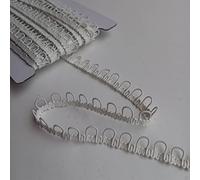 Bridal Loop Elastic Button Trim 13mm Wide - Sew-On Button Loop Tape for Dresses & Garments - Viscose with Elastane - Per Metre