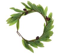 Bridal Olive Leaf Wreath Crown Fabric Headband Green