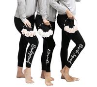 Bridal Party Leggings Bridesmaid, Maid of Honour, Wedding Leggings (as8, Numeric, Numeric_18, Regular, Regular, Black, Bride)