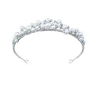 Bridal Pearls Crowns Hair Accessory with Shimmering Rhinestones and Ergonomic Headband for a Secure Fit on Wedding Day Vintage Bridal Hairband