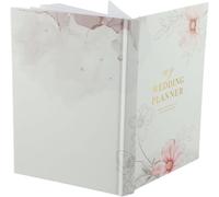 Bridal Planner Wedding Organizer Book - 12 Month Countdown Binder with Budget, Vendor & Seating Charts (Flowers of Flour)