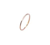 Bridal Rings, Ring for Women Trendy with Stacked Simple Thin Solitaire Round Diamond 0.02Ct 9K Rose Gold Size S 1/2