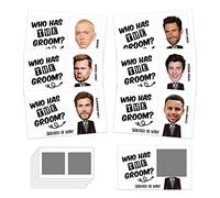 Bridal Shower Games - Who Has The Groom Scratch Off Cards - Cute Scratch Off Cards & Stickers - Bachelorette Party Game - Girls Night Out Activity - Bride Shower Supplies Decorations - 36 Pcs(D01)