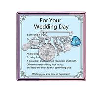 Bridal Shower Gift: Bride Bouquet Charm Pin - 'Something Blue' for Bride on Wedding Day, Metal, alloy