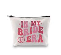 Bridal Shower Gift for Bride Wifey Bridal Bachelorette Party Gift in My Bride Era Makeup Bag Gift for Engagement Wedding (Bride Era Bag EU)
