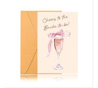 Bridal Shower Gifts for Bride to Be Greeting Card Hen Party Celebration Card with Envelope Bride-to-Be Engagement Party Congratulations Cards for Future Bride