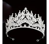 Bridal Tiara Crown For Women Rhinestone Wedding Headdress Banquet Party Hair Accessories Headpiece Silver