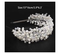 Bridal Tiara Headwear Pearl Crown Princess Wedding Bridal Tiara Pear Crystal Headband Wedding Hair Jewelry Bridal Accessories