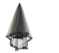 Bridal Veil Bachelorette Party Decorations Bride To Be Bridal Shower Wedding Black Double/Single Layer Floral Lace