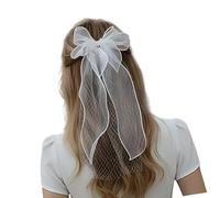 Bridal Veil Headpiece for Pageant Prom, Balletcore | Bride Bow Headpiece Veil for Girls, School Play, Wedding or Engagement Party, Photo Props, Stage Props