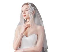 Bridal Veil Lace For Pageant Prom Headwear Elegant Mantilla Girl Headpiece Photo Props Mantilla Applique Veil Multifunctional Bridal Accessory
