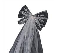 Bridal Veil Women's Simple Tulle Long Bachelorette Party Wedding Veil Ribbon with for Weddiing