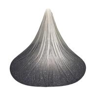 Bridal Veils Sparkly White Champagne Long Glitter Wedding Veil with Comb 1 Tier(Champagne)