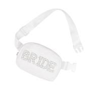 Bridal Waist Bag with Pearls Embellished Bride Mrs Design for Wedding Reception Essential Pearls Letter Wedding Accessory
