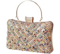 Bridal Wedding Purse Bling Crystal Shoulder Sparkling Glitter Crossbody Women Evening Rhinestone Clutch(Multicolour)