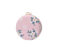 Bridal Wedding Purse Elegant Shoulder Vintage Handbag Ladies Crossbody Round Clutch Purses for Women Flower Evening(Pink)
