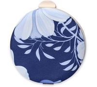 Bridal Wedding Purse Elegant Shoulder Vintage Handbag Ladies Crossbody Round Clutch Purses for Women Flower Evening(Blue)