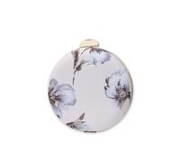 Bridal Wedding Purse Elegant Shoulder Vintage Handbag Ladies Crossbody Round Clutch Purses for Women Flower Evening(Beige)