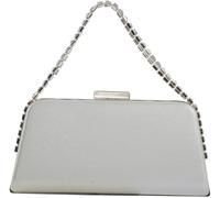 Bridal Wedding Purse Glitter Shoulder Crystal Crossbody Rhinestone Clutch Sparkly Evening for Women(Silver)
