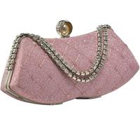 Bridal Wedding Purse Glitter Shoulder Crystal Crossbody Rhinestone Evening Sparkly Sequin Clutch for Women(Pink)