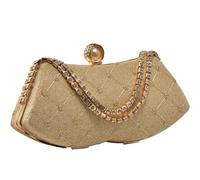 Bridal Wedding Purse Glitter Shoulder Crystal Crossbody Rhinestone Evening Sparkly Sequin Clutch for Women(Gold)