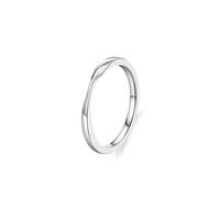 Bridal Wedding Ring, Silver Rings Gothic 18K White Gold Size Q 1/2 Gifts for Woman Unique