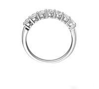 Bridal Wedding Ring x Rings for Women Sterling Silver 18K White Gold Lab Created Diamond with 0.7CT Diamond Size R 1/2 Solid Not Plated Popular for Aunt Birthday