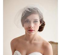 Bridal Wedding Veil Vintage Bird Cage Veil Soft Net Short Bridal Veil For Wedding Dresses(White)