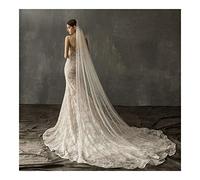 Bridal Wedding Veils 75-500cm White/Ivory Bridal Veil with Comb One Layer Cathedral Veil with Pearls Soft Tulle Wedding Beaded Veil Gorgeous Bridal Tulle