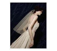 Bridal Wedding Veils Wedding Bridal Veil Elbow Length Cascading Waterfall Style Gorgeous Bridal Tulle (Color : Champagne)