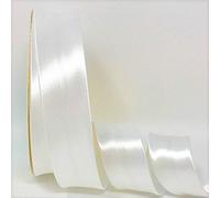 Bridal White Byetsa Satin Fold 30mm Bias Binding on a 25m Roll