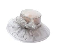 Bridal Women's Cap Hat Party Daily Fascinator Wedding Tea Baseball Caps Fitted Cap Grey