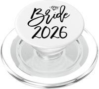 Bride 2026 Elegant Bridal Script PopSockets PopGrip for MagSafe
