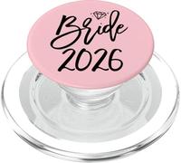 Bride 2026 Elegant Bridal Script PopSockets PopGrip for MagSafe