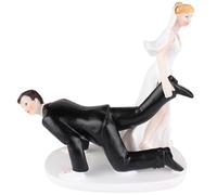 Bride and Groom Cake Topper, "Groom Can't Escape" Wedding Cake Toppers, Realistic & Funny Resin Ornament for Wedding Party, Home & More Topper Toppers