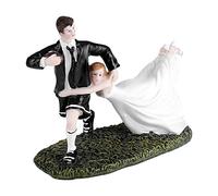 Bride and Groom Cake Topper, Wedding Cake Topper Mr and Mrs Resin Figurine Bride and Groom Figurines Couple for Wedding Cake Decoration