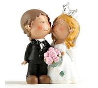Bride and Groom Figurines Wedding Cake Topper JynxtoyZeal Cute Resin Couple Figurine Wedding Cake Decoration Just Married Celebration Party Desktop Valentine's Day Home Decor Car Ornaments
