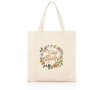 Bride Bag for Wedding Day Canvas, Bride To Be Tote Bag Bride Hen Do Bag Engagement Hen Party Gifts for The Bride (Team Bride)